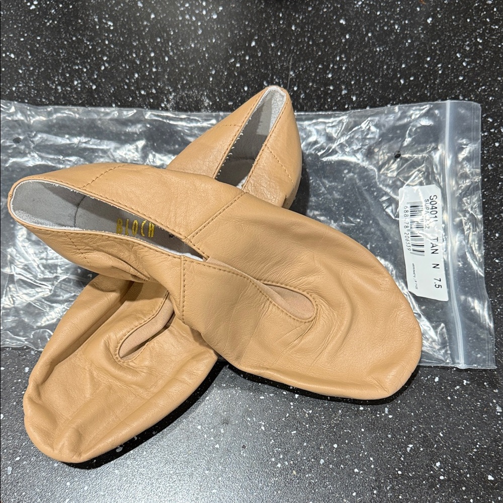 Bloch Tan Leather Women's Flats